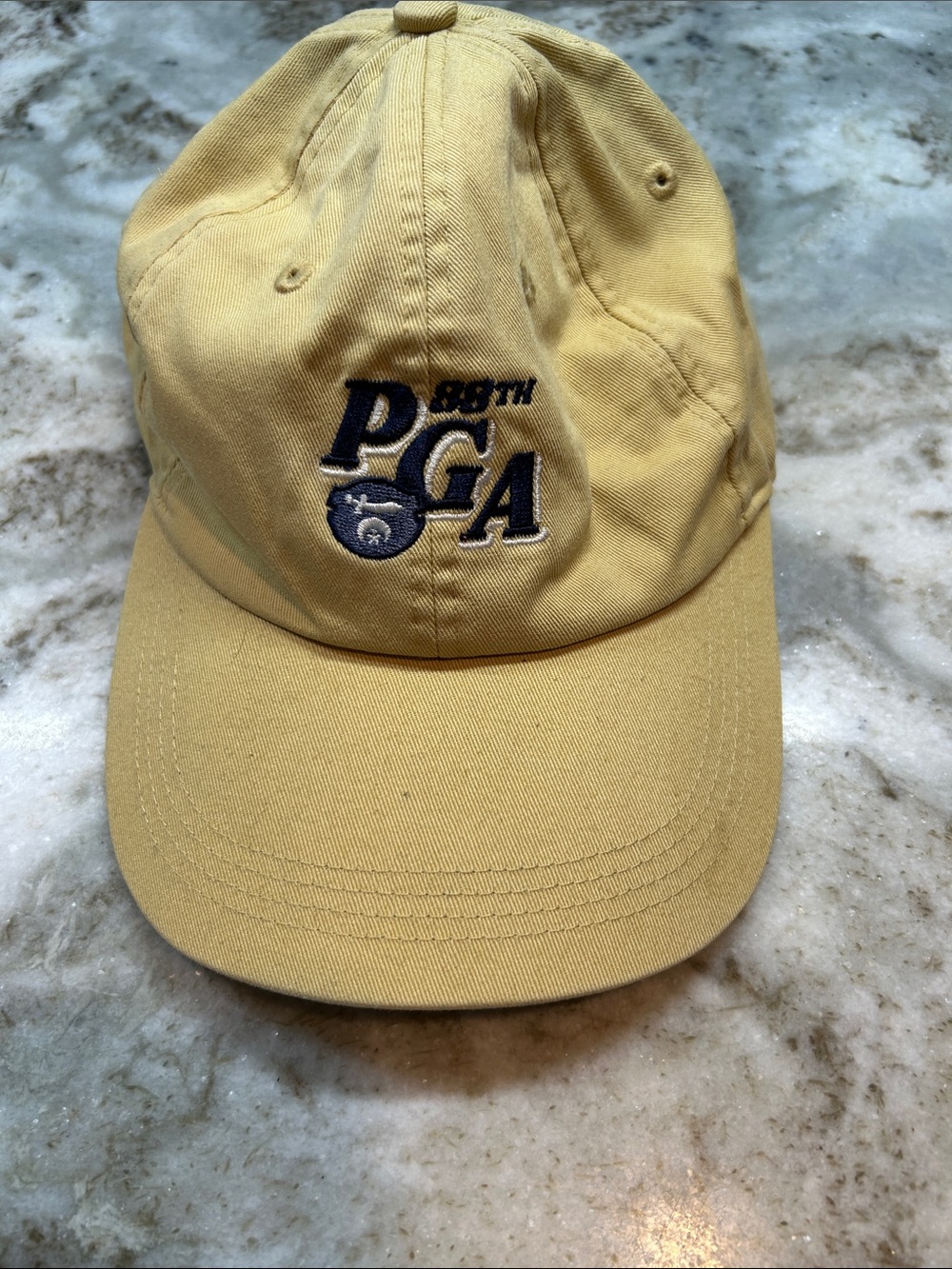 2006 PGA Embroidered Baseball Cap - Yellow.  Velcro back.